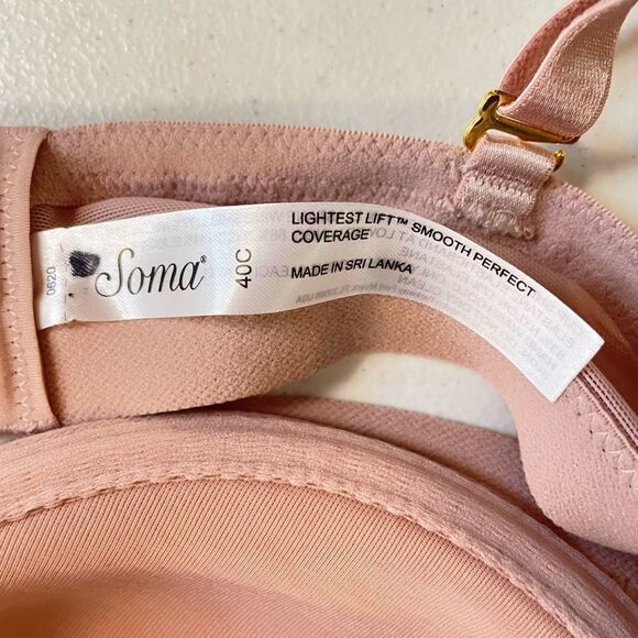 Soma Lightest Lift Smooth Coverage Bra Warm Amber 40C NWOT - Picture 5 of 5